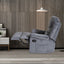 Wide Manual Single Recliner Sofa-Velvet Grey