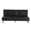 3 Seater Adjustable Sofa Bed With Cup Holder Black
