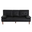3 Seater Adjustable Sofa Bed With Cup Holder Black