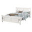 Double Solid Pine Timber Bed Frame-White