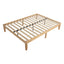 Warm Wooden Natural Bed Base Frame – Double