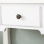 Carved Dressing Vanity Table Set with Mirror&Stool- White