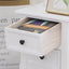 French Bedside Table Nightstand White Set of 2