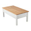 Sleek Natural Wood Rectangle Coffee Table