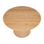 Luxe Ribbed Round Coffee Table Wooden