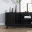 160cm Ribbed Black Entertainment Unit