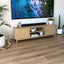 160cm Ribbed Natural Entertainment Unit
