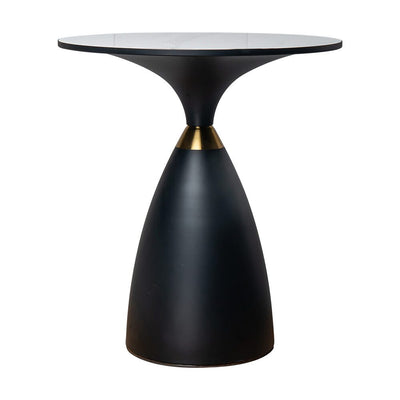 Midnight Elegance Drum Side Table