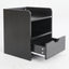 2X Bedside Table Side Storage Cabinet Nightstand Bedroom 1 Drawer 2 Shelf LARK BLACK