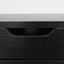 2X Bedside Table 2 Drawer Wood Leg Storage Cabinet Nightstand SUZY BLACK