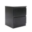 Bedside Table Side Storage Cabinet Nightstand Bedroom 2 Drawer JOSS BLACK