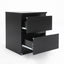 2X Bedside Tables Storage Cabinet Nightstand 2 Drawer JOSS BLACK