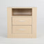 Bedside Table Side Storage Cabinet Nightstand Bedroom 2 Drawer 1 Shelf ZURI OAK