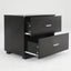 Bedside Table Side Storage Cabinet Nightstand Bedroom 2 Drawer Legs ETTA BLACK