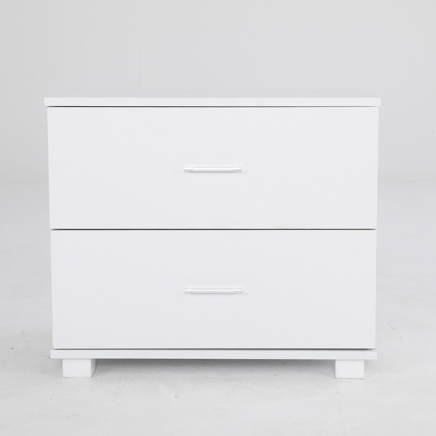 2X Bedside Table Side Storage Cabinet Nightstand Bedroom 2 Drawer Legs ETTA WHITE