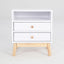 Bedside Table Side Storage Cabinet Nightstand Bedroom 2 Drawer ANYA - WHITE