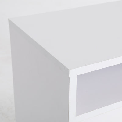 Bedside Table Side Storage Cabinet Nightstand Bedroom 2 Drawer ANYA - WHITE