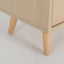 Bedside Table 3 Drawer Wood Leg Storage Cabinet Nightstand LACY OAK