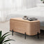 La Bella Coffee Table Storage Ottoman - Velvet Blanket Box Bench DEMI - CAMEL BEIGE