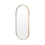 Wall Mirror Oval Aluminum Frame Bathroom 45x100cm GOLD