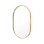 Wall Mirror Oval Aluminum Frame Bathroom 50x75cm GOLD