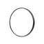 Wall Mirror Round Aluminum Frame Bathroom 50cm BLACK