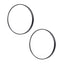 2 Set Wall Mirror Round Aluminum Frame Bathroom 50cm BLACK