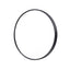 Wall Mirror Round Aluminum Frame Bathroom 70cm BLACK