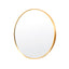 Wall Mirror Round Aluminum Frame Bathroom 70cm GOLD