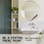 Wall Mirror Round Aluminum Frame Bathroom 80cm GOLD