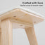4X Wooden Bar Stool Padded Fabric Dining Chair KANSO 65cm BEIGE
