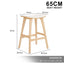 4X Wooden Bar Stool Padded Fabric Dining Chair KANSO 65cm BEIGE