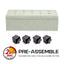 Storage Ottoman Stool 102cm Fabric LIGHT GREEN