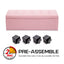 Storage Ottoman Stool 102cm Fabric PINK
