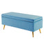 Storage Ottoman Stool Bench Seat 110cm Velvet OCEAN BLUE