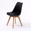 4X Retro Dining Cafe Chair Padded Seat BLACK