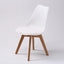 La Bella 4 Set White Retro Dining Cafe Chair Padded Seat