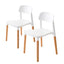 2X Retro Belloch Stackable Dining Cafe Chair WHITE