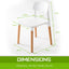 2X Retro Belloch Stackable Dining Cafe Chair WHITE