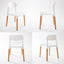 4X Retro Belloch Stackable Dining Cafe Chair WHITE