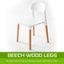 4X Retro Belloch Stackable Dining Cafe Chair WHITE