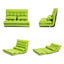 Lounge Couch Sofa Bed Double Seat Leather GEMINI GREEN