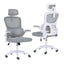 Work Office Chair - Lumber Support, Flip-up Armrest, Adjustable Headrest SITIO - GREY