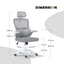 Work Office Chair - Lumber Support, Flip-up Armrest, Adjustable Headrest SITIO - GREY