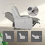 Home Recliner Chair - PU Leather Sofa Lounge Armchair DAKOTA GREY