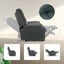Home Recliner Chair - PU Leather Sofa Lounge Armchair MARLO GREY