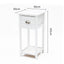 2X Bedside Table Drawer Vintage Side Table Storage Cabinet Bedroom VALERIE WHITE