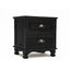 Bedside Table 2 Drawer Vintage Side Table Storage Cabinet Bedroom LYDIA BLACK