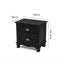 2X Bedside Table 2 Drawer Vintage Side Table Storage Cabinet Bedroom LYDIA BLACK