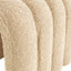 2X Ridge Arch Ottoman Stool Teddy Fleece Fabric Foot Rest 45cm BEIGE